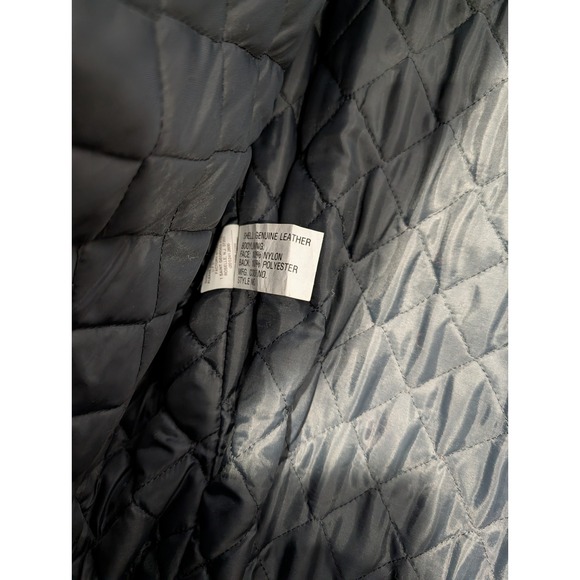 VTG Park V Leather Insulated Fringe Jacket Mens 46 Brown Suede Western Biker - Picture 5 of 11